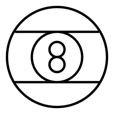 Bilardo topu ikonu vektör illüstrasyonu