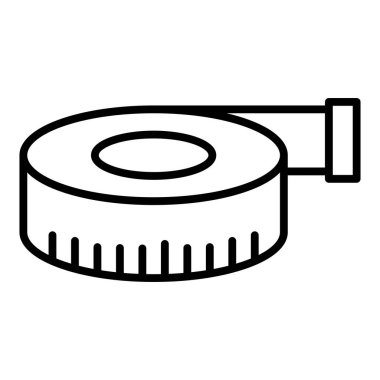 tape measure icon. outline illustration of measuring pipe vector icons for web