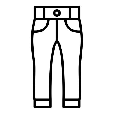 pants icon. outline illustration of clothes vector symbol design.