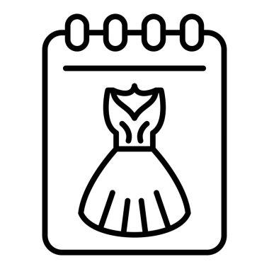 dress icon. outline illustration of clothes vector symbol stock elements for web