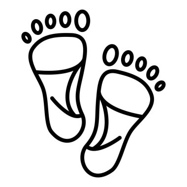 ayak ikonu vektör illüstrasyonu