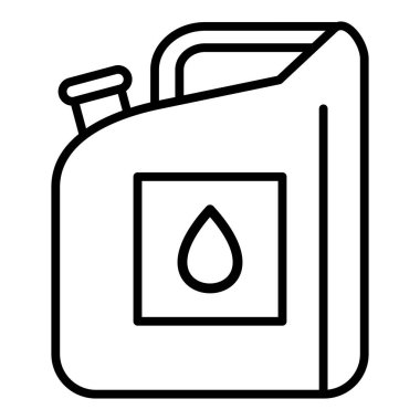 Petrol varili ikonu. Web için gaz teneke kutu vektör simgelerinin özet çizimi