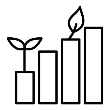 büyüyen grafik simgesi, vektör çizim