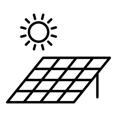 Güneş paneli. Basit resimleme