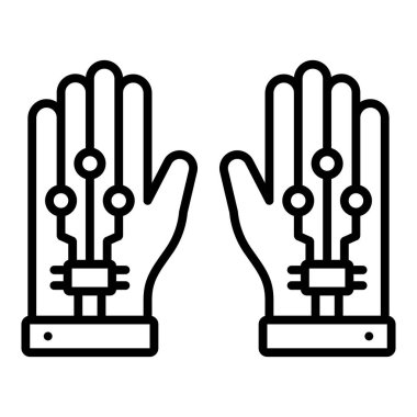 Seo ve teknoloji simgesinin vektör illüstrasyonu