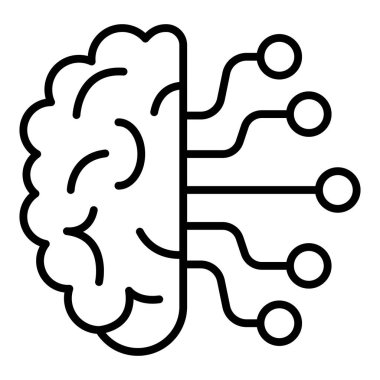 Beyin. Web simgesi basit illüstrasyon