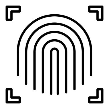 parmak izi vektör simgesi. Düz çizim. 10 saniye.