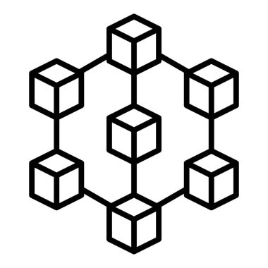 Küp. Web simgesi basit illüstrasyon