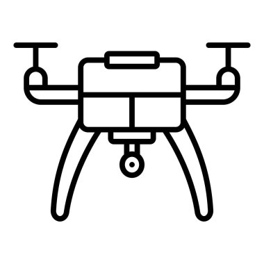 drone icon. outline quadrocopter vector illustration symbol and modern design. simple editable stroke