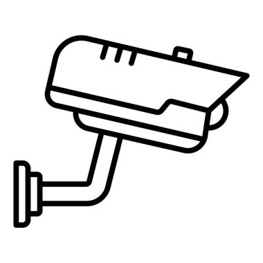 Kapalı devre kamera simgesi. Web için izleme sistemi vektör simgelerinin özet çizimi