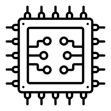 İşlemci. Web simgesi basit illüstrasyon