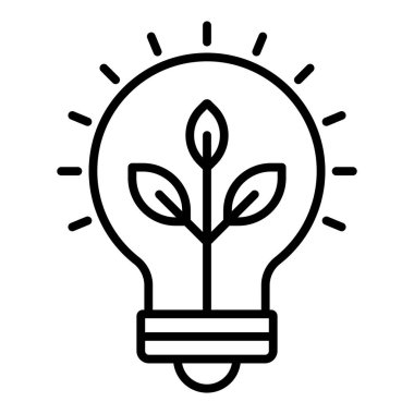 Ampul simgesinin vektör illüstrasyonu