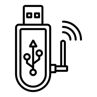 usb flash disk simge vektör illüstrasyon tasarımı