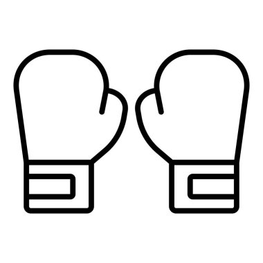 boxing gloves icon. outline sport equipment vector illustration symbol.