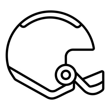 hockey helmet icon. outline illustration of baseball cap vector icons for web