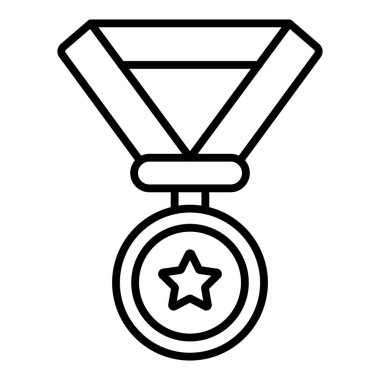 Madalya. Web simgesi basit illüstrasyon