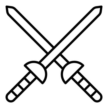 Kılıç. Web simgesi basit illüstrasyon