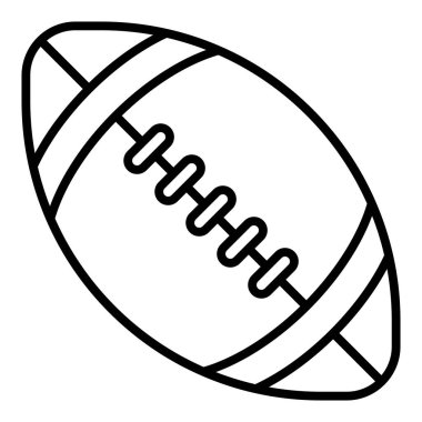 ragbi topu simgesi, vektör illüstrasyonu