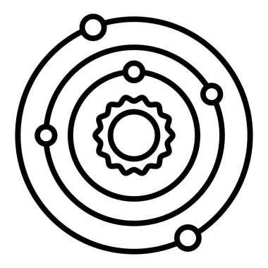 Web için çizgi simgesi, vektör illüstrasyonu