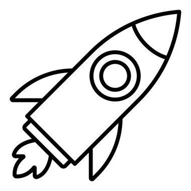 roket ikonu vektör illüstrasyonu