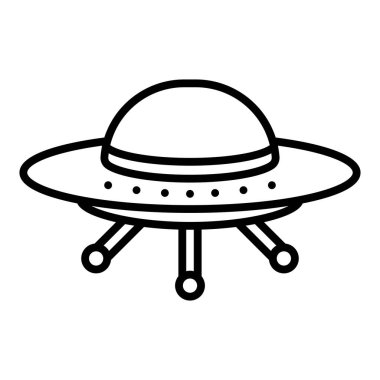 ufo icon. flat design style. vector illustration.