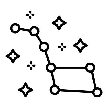 science and technology concept represented by the molecule icon. outline illustration of stars vector icons for web