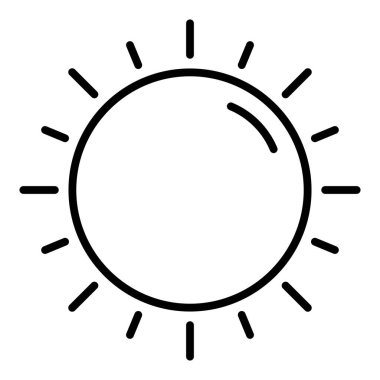 Güneş Simgesi Vektör illüstrasyonu