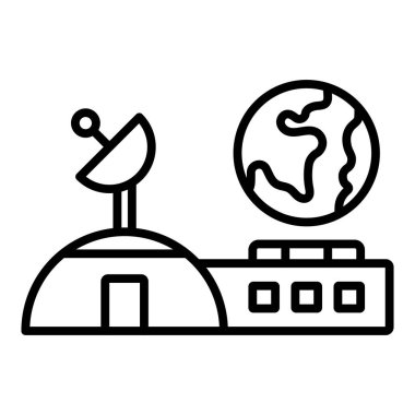 planet tower. simple illustration