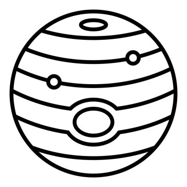 ball icon. outline illustration of planet vector icons for web