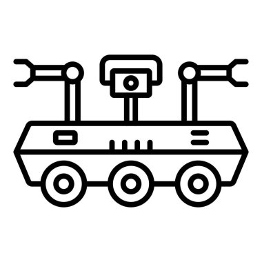 robot icon vector. outline robotic toy sign. isolated contour symbol illustration