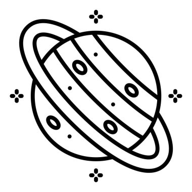 space icon in black outline style isolated on white background. spring symbol vector illustration.