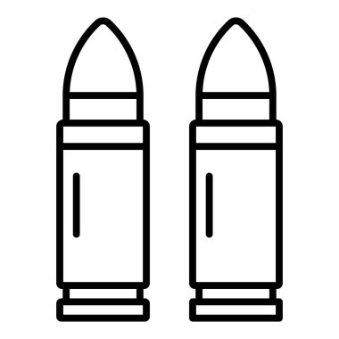 Moda Biçimli Mermi Simgesi İzole Arkaplan