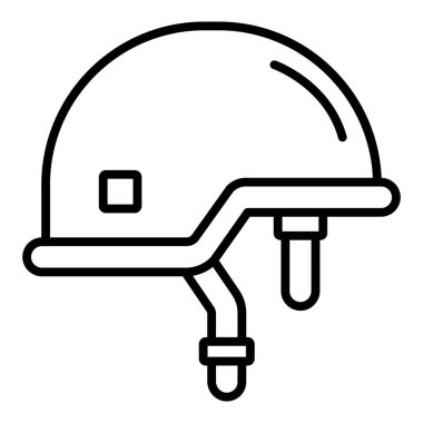 helmet icon. outline illustration of hat vector line icons in trendy style
