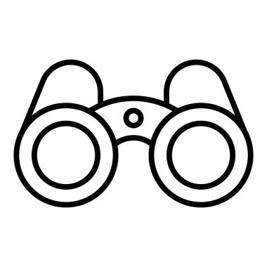 dürbün simgesi. Web için dürbün vektör simgelerinin basit çizimi
