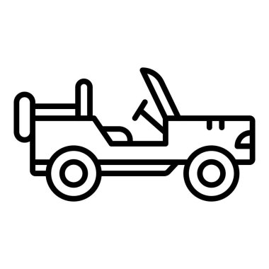 car icon. outline illustration of road vector icons for web