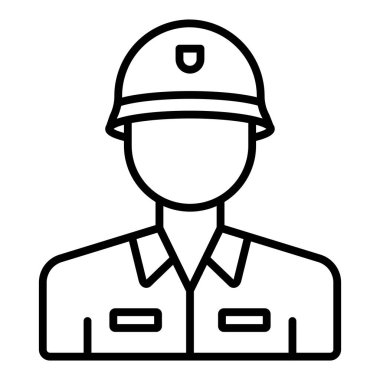 Miğferli bir adamın vektör çizimi