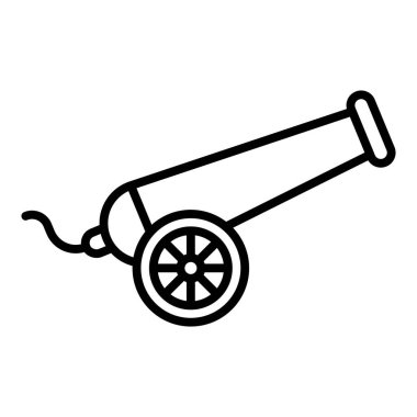 cannon icon. simple illustration of medieval weapon vector icons for web