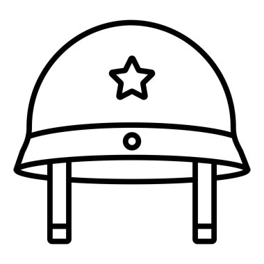 Kask simgesi, vektör illüstrasyonu