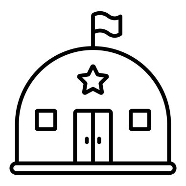 Bina. Web simgesi basit illüstrasyon