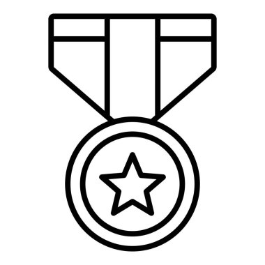 Madalya. Web simgesi basit illüstrasyon