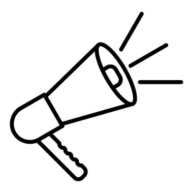 megafon ikonu. Web için hoparlör vektör simgelerinin özet çizimi