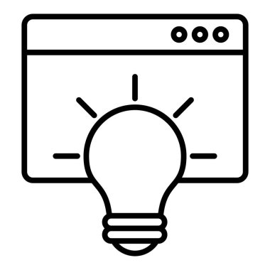 Bir fikrim var. Web simgesi basit illüstrasyon