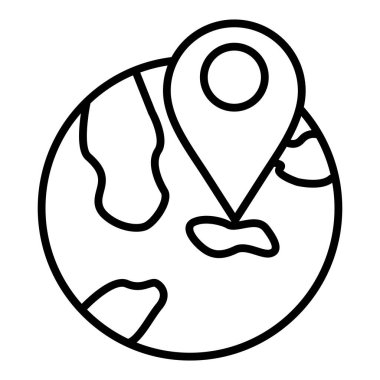 map pin icon. outline location route vector illustration symbol and web design