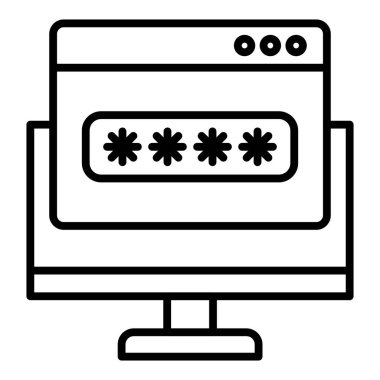 password web icon vector illustration
