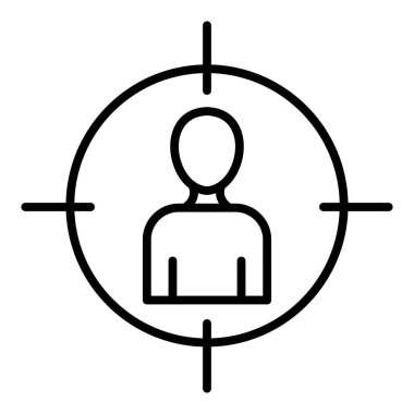 Hedef. Web simgesi basit illüstrasyon