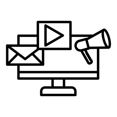 e- posta iletisi ikonu vektör çizimi tasarımı