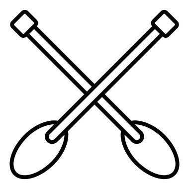 kürek simgesi vektör illüstrasyonu