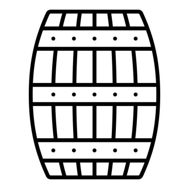 beer barrel icon. outline illustration of wooden wine vector icons for web