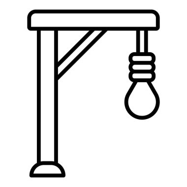 Tek izole çizgi simgesinin vektör illüstrasyonu