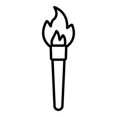 Meşale simgesi vektör illüstrasyonu